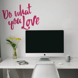 Do What You Love Vinyl Decal - Inspirational Wall Sticker - thumbnail 3