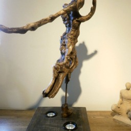 "Driftwood Lamp Sculpture " - thumbnail 3