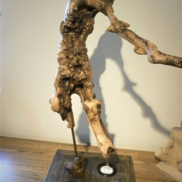 "Driftwood Lamp Sculpture " - thumbnail 2