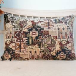 Large Lumbar Pillow Cover, 16x24 Woven Upholstery Luxury Pillow Cover Decorative - thumbnail 2
