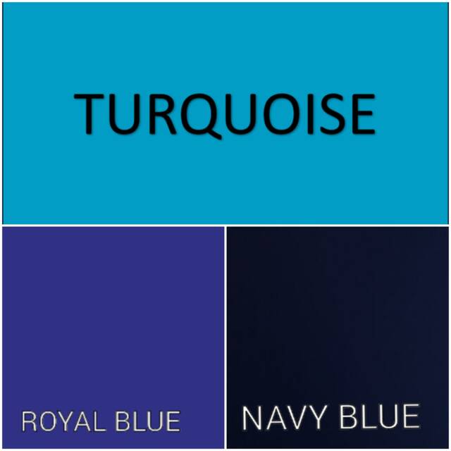 Won't Pop Off Futon, Full Size Sheets, Turquoise, Royal Blue, Navy Blue - image 1
