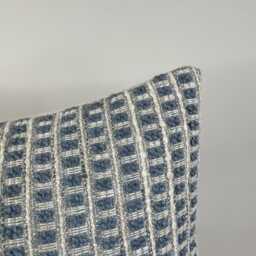 Harlow - Ink - Gilman Blue Woven Yarn Weave Handmade Cushion Cover - thumbnail 3