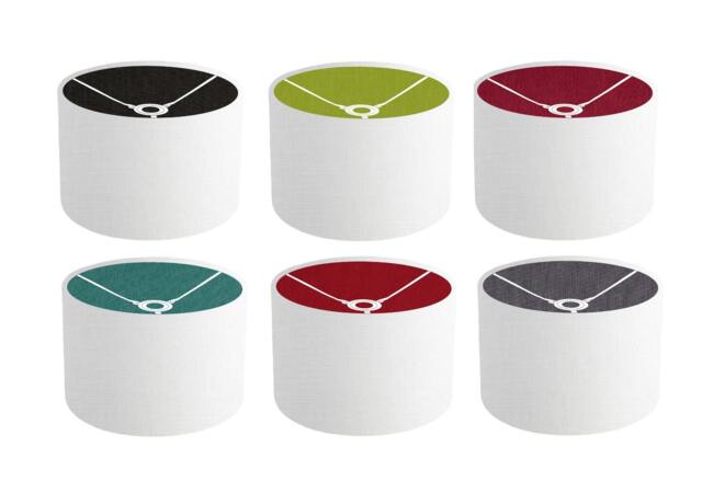 Leanne White/ Washed Linen Interior Lampshade, Table Lamp, Pendant Shade, Drum Shade, Home/Room Decor, Made in Uk, Red, Green, Black - image 1