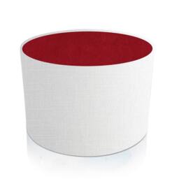 Leanne White/ Washed Linen Interior Lampshade, Table Lamp, Pendant Shade, Drum Shade, Home/Room Decor, Made in Uk, Red, Green, Black - thumbnail 2