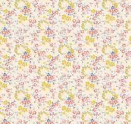 Floral Fitted Crib Sheet - Pink Yellow Cotton Woven Nursery Bedding - thumbnail 1