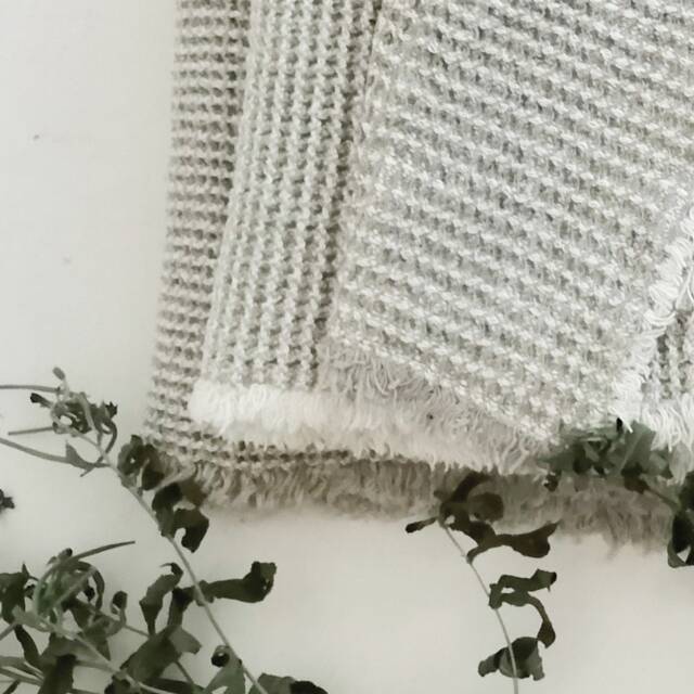 Waffle Rustic Fringe Bath Mat Made Of Pure Linen, Shower Mat, Soft Bathroom Decor, Natural Rug, Decorative - image 1