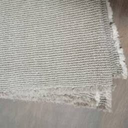 Waffle Rustic Fringe Bath Mat Made Of Pure Linen, Shower Mat, Soft Bathroom Decor, Natural Rug, Decorative - thumbnail 3