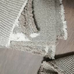 Waffle Rustic Fringe Bath Mat Made Of Pure Linen, Shower Mat, Soft Bathroom Decor, Natural Rug, Decorative - thumbnail 2