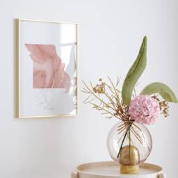 Missouri Map Pink & Gold Wall Art Print - Usa Us State United States Of America - thumbnail 2