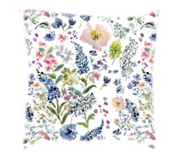 Garden Medley Pillow Covers, 14x20, 12x21, 18x18, 20x20, 24x24, Designer Fabric, Watercolor Flowers Accent, Floral Lumbar - thumbnail 3