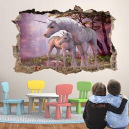 Unicorn Fairy Forest Wall Decal Sticker Mural Poster Print Art Kids Girls Bedroom Decor Az46 - thumbnail 3