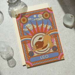 Leo Zodiac Print Lion Star Sign Astrology Wall Art - thumbnail 2