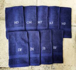 Embroidered Simple Initial Gym Towel Personalized Sports Towel - thumbnail 1