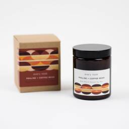 Hand-Poured Soy Candle - Praline + Coffee Bean Scent Roast Chestnuts & Ginger Autumnal Home Fragrance Gift For Lovers Uk-Made - thumbnail 3