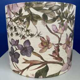 Orchid Purple Linen Lampshade Made To Order in Various Sizes & Linings - thumbnail 2