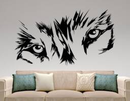 Wolf Wall Decal Vinyl Sticker Face Animal Living Room Decor Decoration Art Bedroom Waterproof Poster 14Wzz - thumbnail 1
