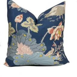 Lee Jofa Luzon Print Sapphire Cushion Pillow Double Sided - thumbnail 2