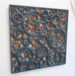 3D Wall Art, Multi Layered, Laser Cut, Wood Carving , Geometric, Contemporary Original Work Of Art - thumbnail 1