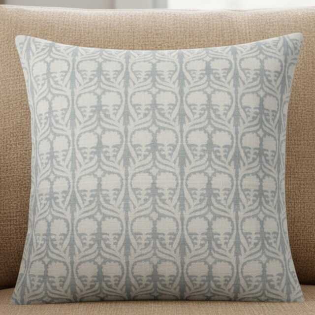 Blue Gray Pattern Throw Pillow Cover Neutral Geometric Soft Cushion Modern Farmhouse Home Decor - image 1
