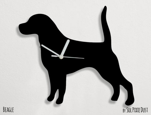 Beagle Dog 2 - Wall Clock Silhouette - image 1
