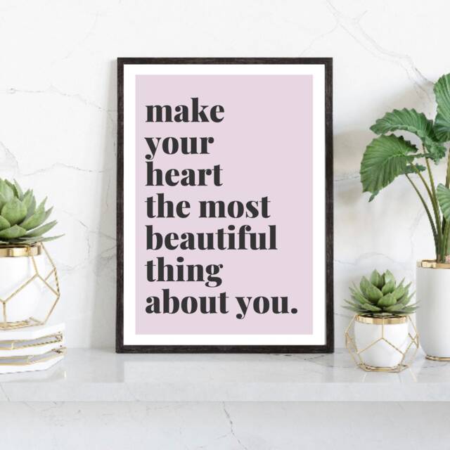 Inspirational Quote, Text Poster, Typography Print, Pastel Wall Art, Feminine Energy Goddess Home Decor, Gift For Her - image 1