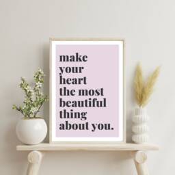 Inspirational Quote, Text Poster, Typography Print, Pastel Wall Art, Feminine Energy Goddess Home Decor, Gift For Her - thumbnail 2