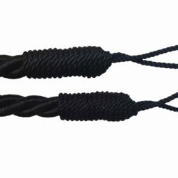 "1 Single Luxury Handmade Black Window Treatment Decor Curtain Tie Drapery Pull Back Cord/Rope 36"" Long/ 1/2" - thumbnail 3