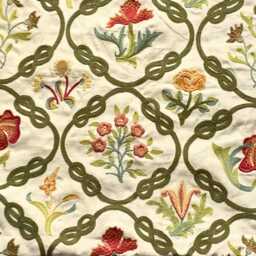 William Morris, Mays Coverlet, Cushion Cover Arts & Crafts Pillow, Embroidered Linen - thumbnail 3