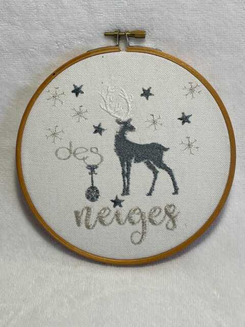 Wall Decoration Drum // Decorative Wooden Embroidery Embroidery Picture - image 1