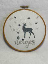 Wall Decoration Drum // Decorative Wooden Embroidery Embroidery Picture - thumbnail 1