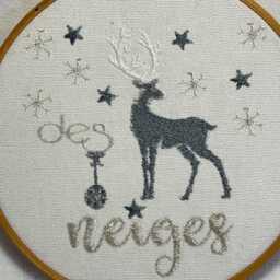 Wall Decoration Drum // Decorative Wooden Embroidery Embroidery Picture - thumbnail 2