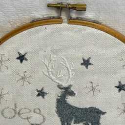 Wall Decoration Drum // Decorative Wooden Embroidery Embroidery Picture - thumbnail 3