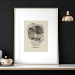 Mid Century Mode Set Of 3 Framed Wall Art Prints For A Minimal Office Desk Decor, Large Abstract Earth Tone Decor Gallery - thumbnail 3