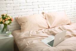 Cotton Sateen Duvet Cover Set in Peach. Cover + 2 Pillowcases. Twin Full Queen King Single Kingsingle Double Custom Bed Linen