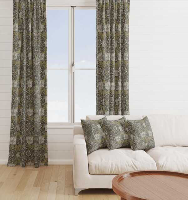 Custom Made William Morris Honeysuckle Mocha Blackout/Lining Curtains Pinch /Triple/Double Pleat - image 1