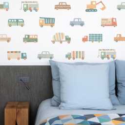 Car & Truck Wall Decals - Nursery Decor, Construction Art, Kids Room Decal, Reusable Removable Stickers - thumbnail 4