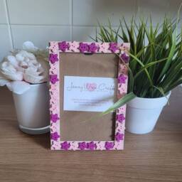 Colourful Polka Dot Wooden Star Button Photo Frame 4 X 6 Inches - thumbnail 3