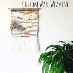 Wall Decor Custom Woven Hanging Boho Fibre Art Tapestry, Personalised Colours