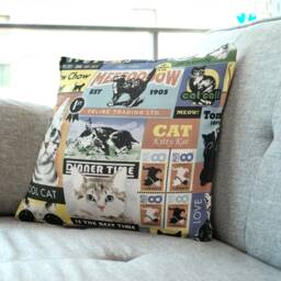 Cat Print Cushion Throw Pillow Cover. 18 - thumbnail 2
