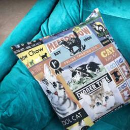 Cat Print Cushion Throw Pillow Cover. 18 - thumbnail 1