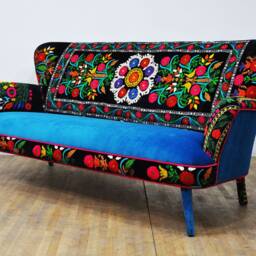 Suzani 3-Seater Sofa - Turquoise Love - thumbnail 3
