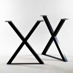 steel X-Frame Table Legs - Bar Height, Counter Height - Set Of 2 - thumbnail 3