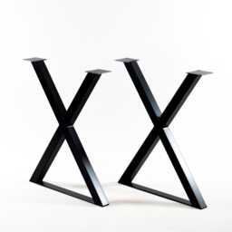 steel X-Frame Table Legs - Bar Height, Counter Height - Set Of 2 - thumbnail 2