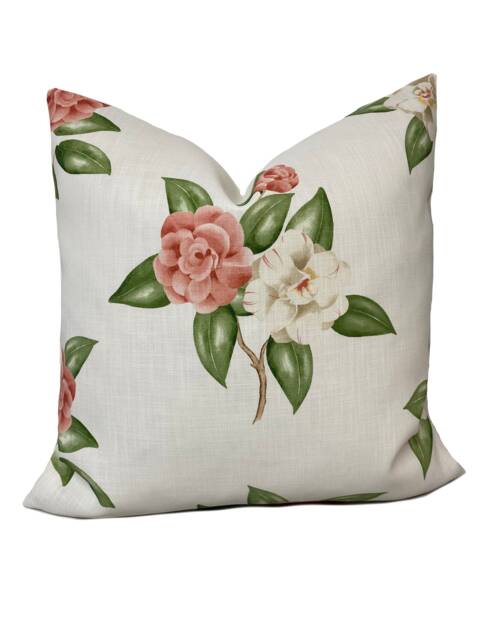 Schumacher Casablanca Floral Indoor/Outdoor Garnet Double Sided Cushion Covers Pillow - image 1