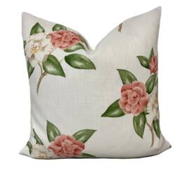 Schumacher Casablanca Floral Indoor/Outdoor Garnet Double Sided Cushion Covers Pillow - thumbnail 2
