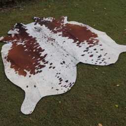 Real Cowhide Rug Brown & White-Exclusive Cow Skin For Western Home Decor-Large Rug-Brazilian Area Rug-Tricolor - thumbnail 2