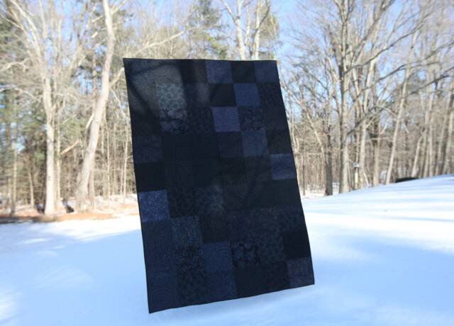 Dark Heart Throw Size Quilt - Made To Order - image 1