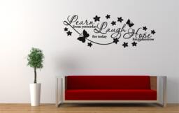 Learn, Laugh, Hope Wall Sticker - thumbnail 1
