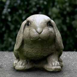 Stone Bunny Statue Concrete Rabbit Sculpture Cement Animal Decoration Handmade Decor Rabbit Lover Gift Front Door Ornament Yard Art - thumbnail 4