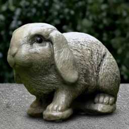 Stone Bunny Statue Concrete Rabbit Sculpture Cement Animal Decoration Handmade Decor Rabbit Lover Gift Front Door Ornament Yard Art - thumbnail 1